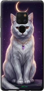 2D пластиковый чехол Mystic White Cat Gothic Dark Purple Gold для Huawei Mate 20 - 6805t-1578 изображение 