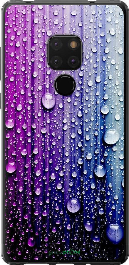 

2D пластиковий чохол "Краплини води" для Huawei Mate 20, Синій