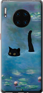 Силиконовый чехол С изображением кота и водяной лилии Monet для Huawei Mate 30 Pro - 6519u-1796 изображение 