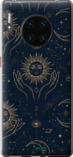 Силіконовий чохол 'Celestial Harmony: Sun & Moon Gold Mystic Pattern' для Huawei Mate 30 Pro зображення 3
