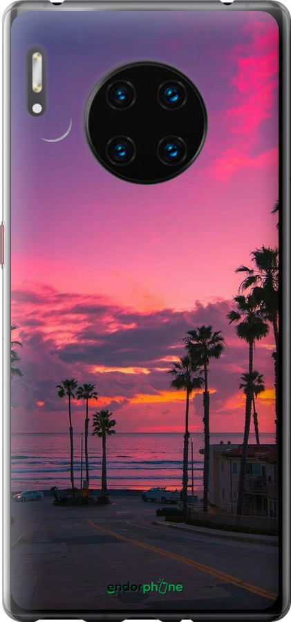 Силіконовий чехол Пальми для Huawei Mate 30 Pro - 5873u-1796 изображение 