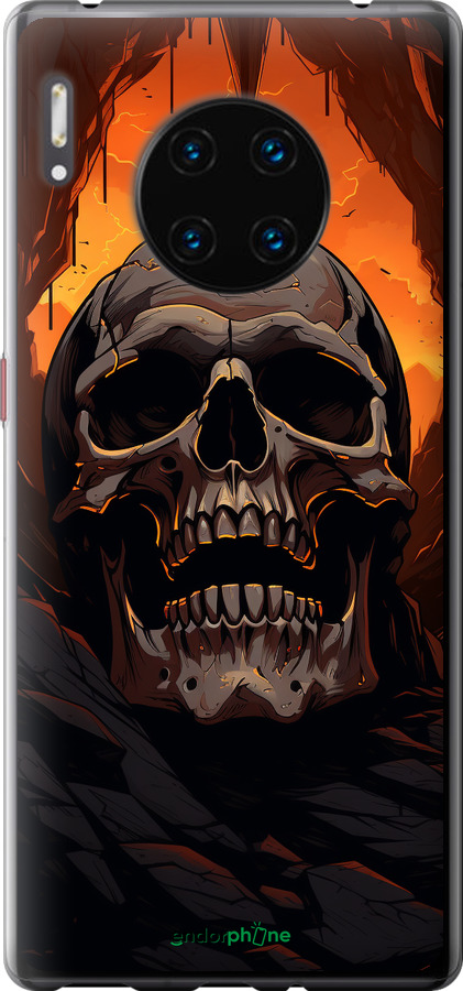 Силиконовый чехол Череп в пещере для Huawei Mate 30 Pro - 5959u-1796 изображение 