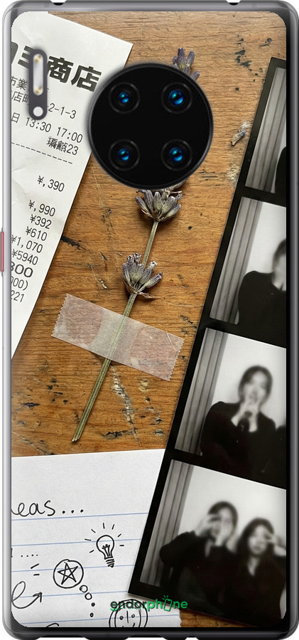 Силиконовый чехол Aesthetic Scrapbook Collage для Huawei Mate 30 Pro - 6773u-1796 изображение 