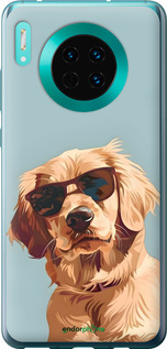 Силиконовый чехол Пес в очках для Huawei Mate 30 - 6381u-1773 изображение 
