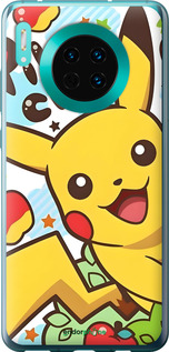 Силиконовый чехол Пикачу 2 для Huawei Mate 30 - 6391u-1773 изображение 