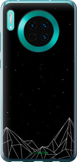 Силіконовий чехол Чорно білі абстрактні гори для Huawei Mate 30 - 6437u-1773 изображение 