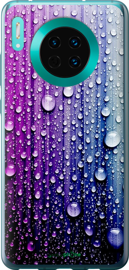 

Силіконовий чохол "Краплини води" для Huawei Mate 30, Синій