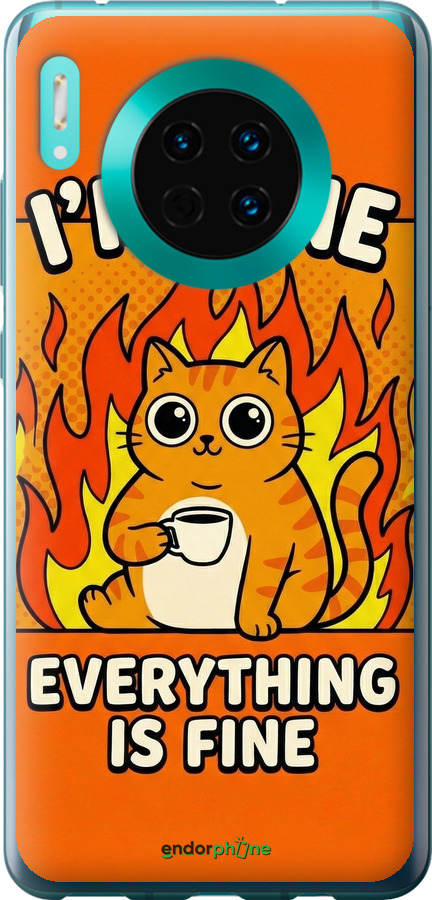 Силиконовый чехол Funny Cat для Huawei Mate 30 - 6786u-1773 изображение 