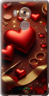 Силіконовий чехол Сердечки v3 для Huawei Mate 8 - 5833u-269 изображение 