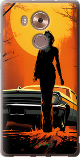 Силіконовий чехол Чохол для телефону Дівчина біля автомобіля для Huawei Mate 8 - 5946u-269 изображение 