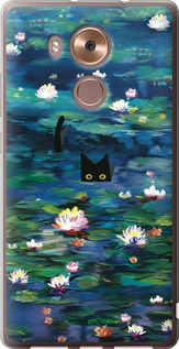 Силіконовий чехол Чохол із зображенням водяних лілій Моне та кішок для Huawei Mate 8 - 6399u-269 изображение 