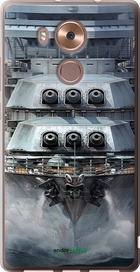 Силиконовый чехол Линкор, world of tanks, wargaming, военный корабль для Huawei Mate 8 - 6453u-269 изображение 