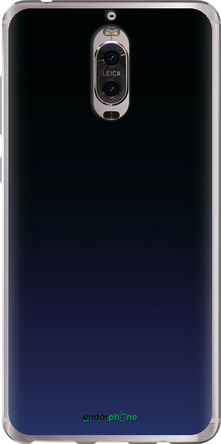 Силиконовый чехол Градиент в тёмно - синем стиле для Huawei Mate 9 Pro - 6542u-819 изображение 