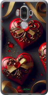Силіконовий чехол Сердечки v4 для Huawei Mate 9 - 5834u-425 изображение 