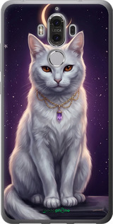 Силіконовий чехол Mystic White Cat Gothic Dark Purple Gold для Huawei Mate 9 - 6805u-425 изображение 