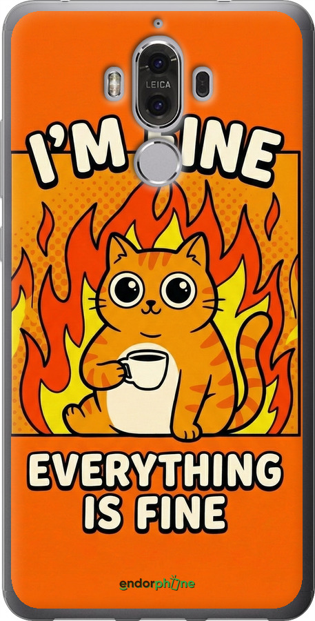 Силиконовый чехол Funny Cat для Huawei Mate 9 - 6786u-425 изображение 