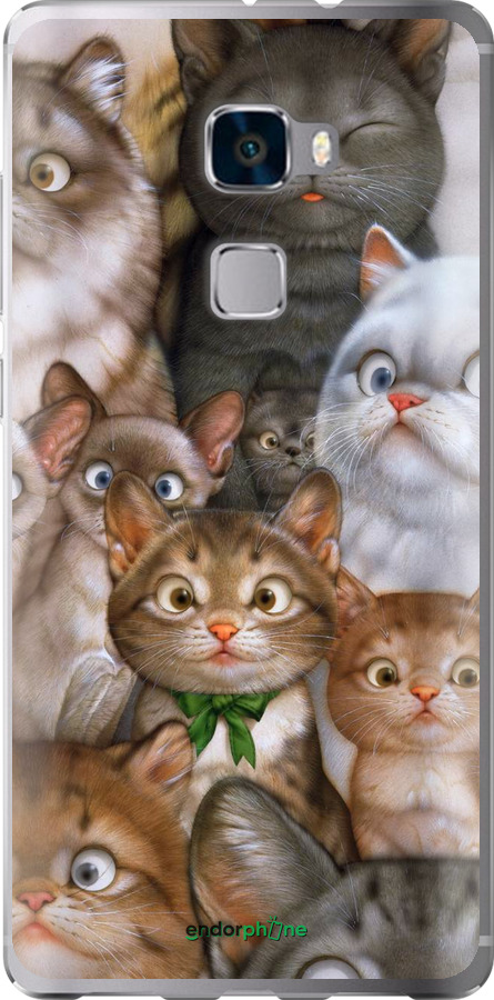 

Силіконовий чохол "Коти" для Huawei Mate S