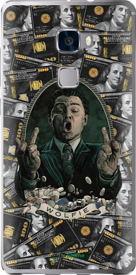 Силиконовый чехол Волк с валл стрит для Huawei Mate S - 6287u-490 изображение 