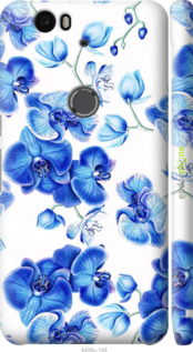 3D пластиковый глянцевый чехол Голубые орхидеи для Huawei Nexus 6P - 4406c-148 изображение 
