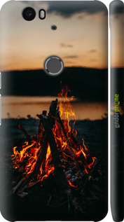 3D пластиковий глянцевий чехол Вогонь для Huawei Nexus 6P - 6021c-148 изображение 