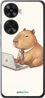 Силиконовый чехол Funny Capybara CEO Working для Huawei nova 12 SE /  nova 11 SE - 6777u-3730 изображение 