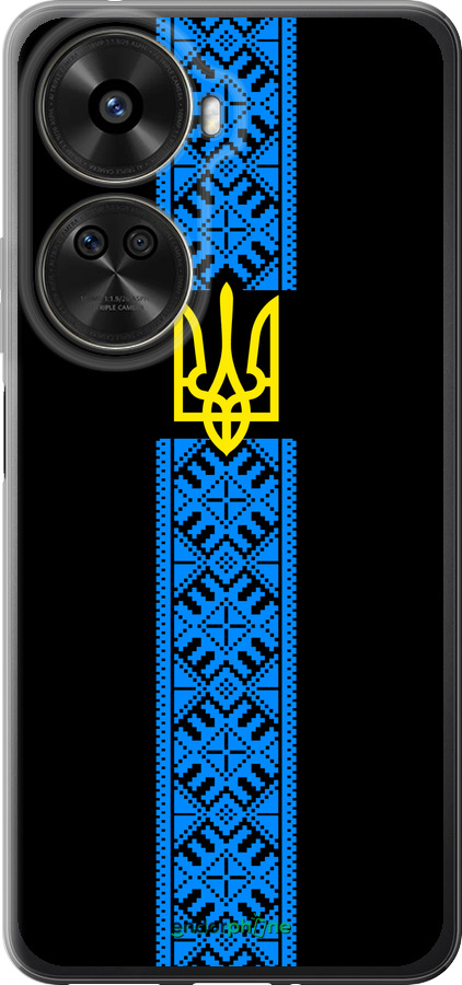 Силіконовий чехол Тризуб в вишиванці для Huawei nova 12 SE /  nova 11 SE - 1158u-3730 изображение 