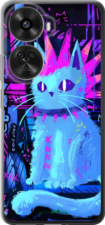 Силіконовий чехол Кіт панк для Huawei nova 12 SE /  nova 11 SE - 6311u-3730 изображение 