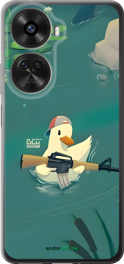 Силіконовий чехол Каченя з автоматом для Huawei nova 12 SE /  nova 11 SE - 6356u-3730 изображение 