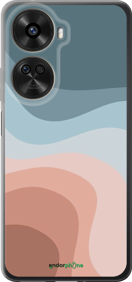 Силіконовий чехол З синіми та рожевими хвилями в стилі ретро для Huawei nova 12 SE /  nova 11 SE - 6532u-3730 изображение 