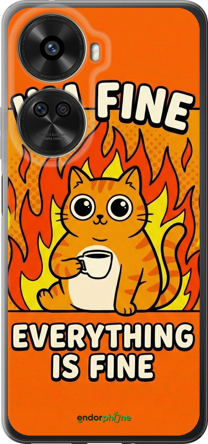 Силиконовый чехол Funny Cat для Huawei nova 12 SE /  nova 11 SE - 6786u-3730 изображение 