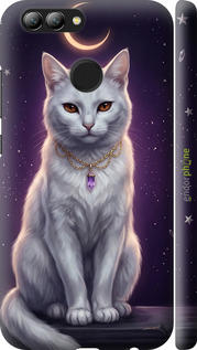 3D пластиковый матовый чехол Mystic White Cat Gothic Dark Purple Gold для Huawei Nova 2 - 6805m-1021 изображение 