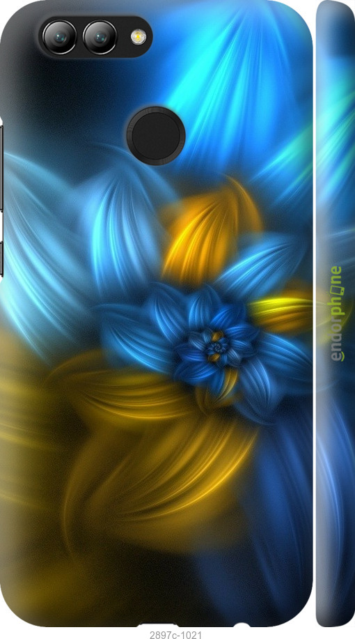 

3D пластиковий матовий чохол "Візерунок 46" для Huawei Nova 2, Синій