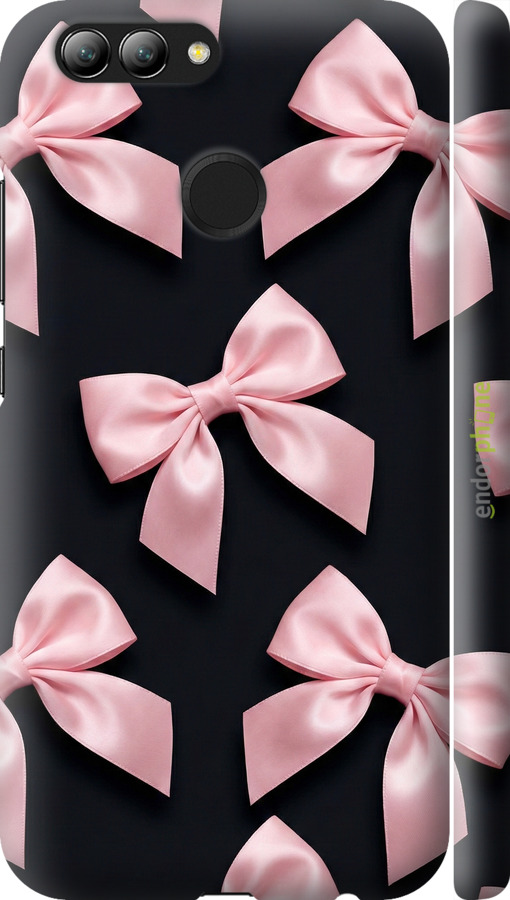 3D пластиковый матовый чехол Coquette Ribbons Dark Coquette для Huawei Nova 2 - 6767m-1021 изображение 