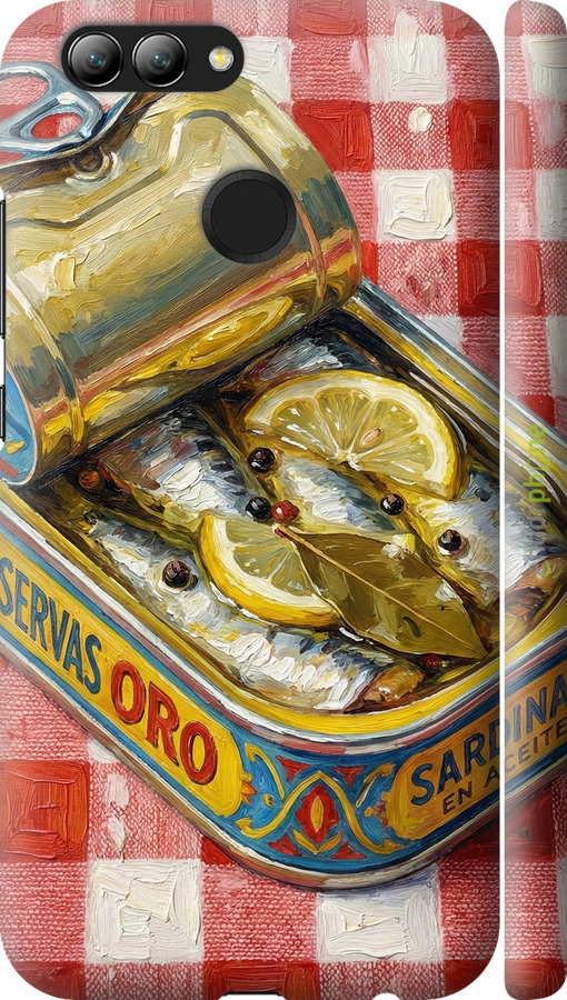 3D пластиковый матовый чехол Vintage Sardine Tin Phone для Huawei Nova 2 - 6772m-1021 изображение 