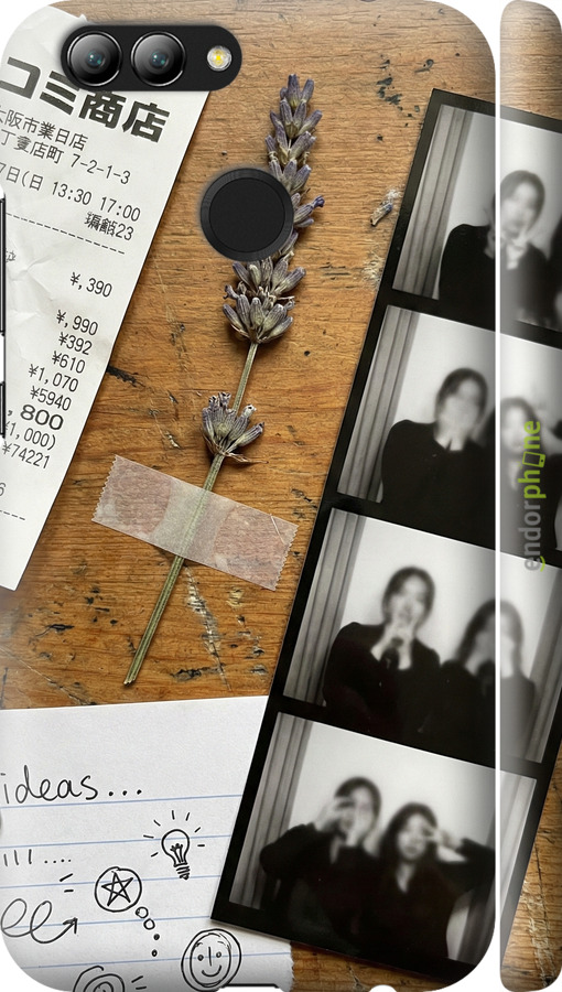 3D пластиковый матовый чехол Aesthetic Scrapbook Collage для Huawei Nova 2 - 6773m-1021 изображение 