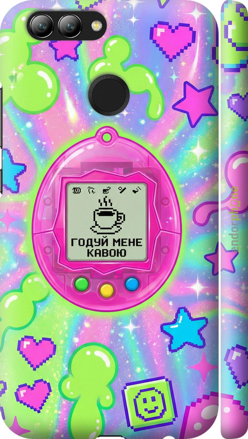 3D пластиковый матовый чехол Y2K Aesthetic Retro Pet: Годуй мене кавою для Huawei Nova 2 - 6784m-1021 изображение 