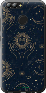 2D пластиковый чехол Celestial Harmony: Sun & Moon Gold Mystic Pattern для Huawei Nova 2 - 6778t-1021 изображение 