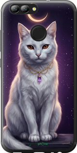 2D пластиковый чехол Mystic White Cat Gothic Dark Purple Gold для Huawei Nova 2 - 6805t-1021 изображение 