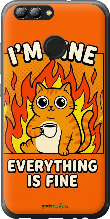 Силиконовый чехол Funny Cat для Huawei Nova 2 - 6786u-1021 изображение 