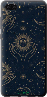 Силиконовый чехол 'Celestial Harmony: Sun & Moon Gold Mystic Pattern' для Huawei Nova 2S изображение 3