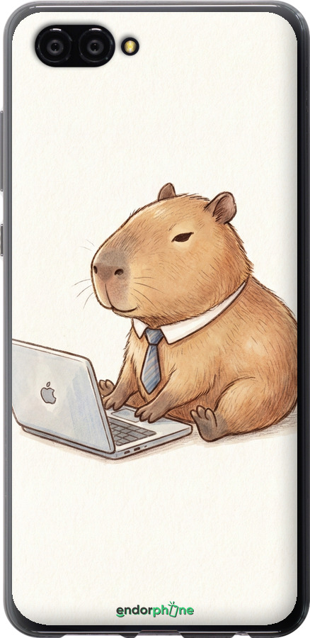 Силіконовий чехол Funny Capybara CEO Working для Huawei Nova 2S - 6777u-1388 изображение 