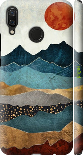 3D пластиковый матовый чехол Янтарный закат для Huawei Nova 3 - 6475m-1535 изображение 