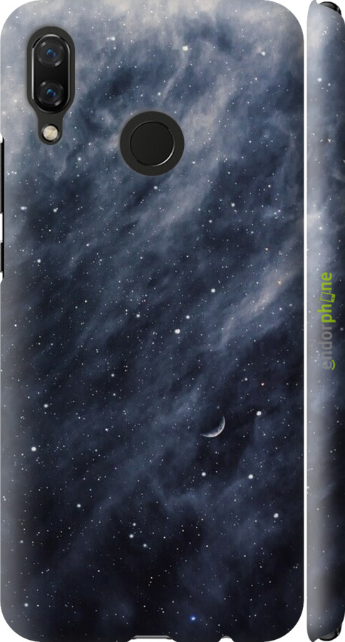3D пластиковий матовий чехол Сині хмари, Синій місяць для Huawei Nova 3 - 6398m-1535 изображение 