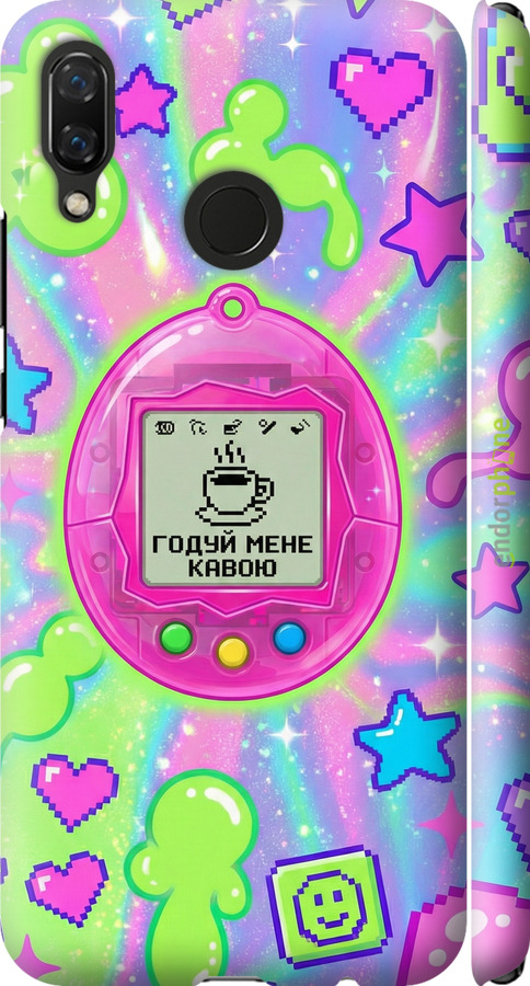 3D пластиковый матовый чехол Y2K Aesthetic Retro Pet: Годуй мене кавою для Huawei Nova 3 - 6784m-1535 изображение 