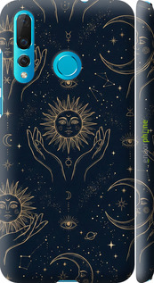 3D пластиковый матовый чехол 'Celestial Harmony: Sun & Moon Gold Mystic Pattern' для Huawei Nova 4 изображение 5