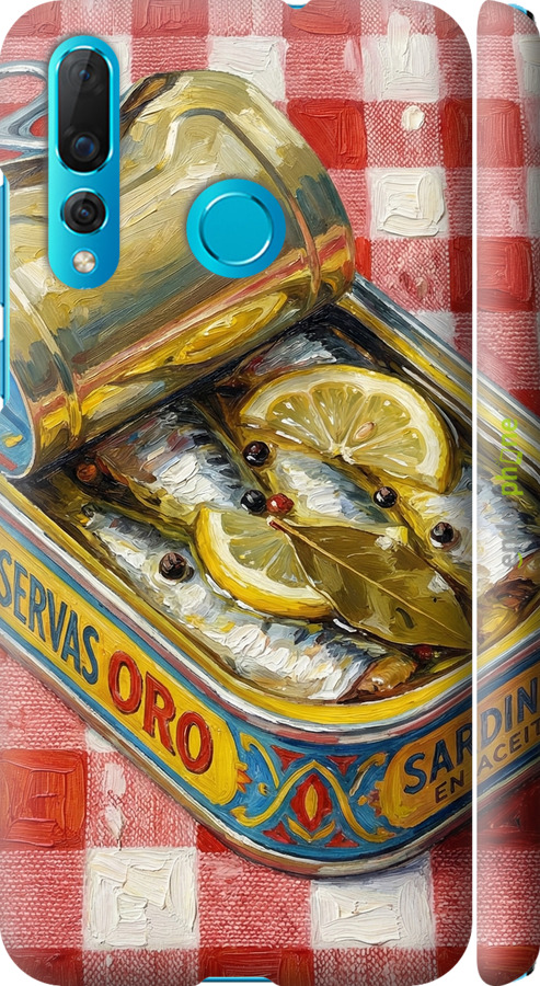 3D пластиковый матовый чехол Vintage Sardine Tin Phone для Huawei Nova 4 - 6772m-1632 изображение 