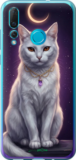 Силіконовий чехол Mystic White Cat Gothic Dark Purple Gold для Huawei Nova 4 - 6805u-1632 изображение 
