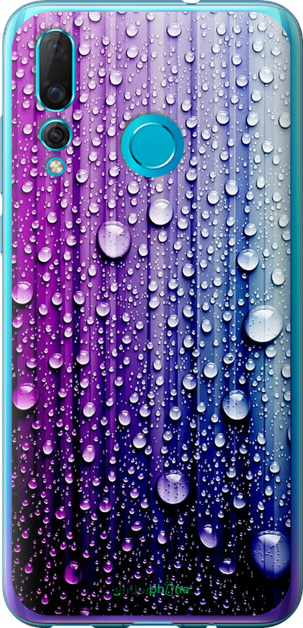 

Силіконовий чохол "Краплини води" для Huawei Nova 4, Синій