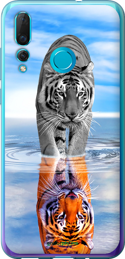 Силіконовий чехол Тигр для Huawei Nova 4 - 6016u-1632 изображение 