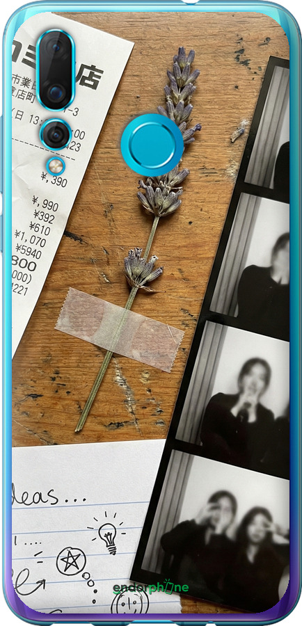 Силиконовый чехол Aesthetic Scrapbook Collage для Huawei Nova 4 - 6773u-1632 изображение 